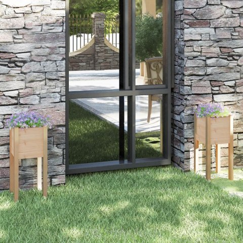 DONICE OGRODOWE 2 SZT 31X31X70CM DREWNO SOSNOWE