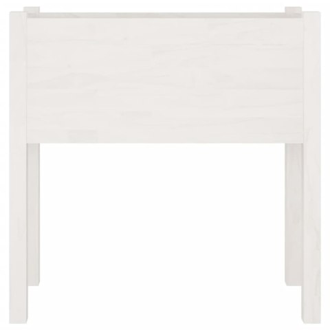 DONICE OGRODOWE 2 SZT. BIAŁE 70X31X70CM DREWNO SOSNOWE