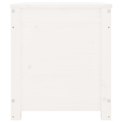 SKRZYNIA DO PRZECHOWYWANIA BIAŁA 80X40X45,5CM LITA SOSNA