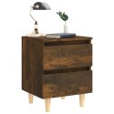SZAFKA NOCNA PRZYDYMIONY DĄB 40X35X50CM DREWNIANE NOGI