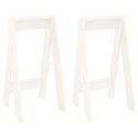 STOŁKI 2SZT BIAŁE 40X40X75CM DREWNO SOSNOWE