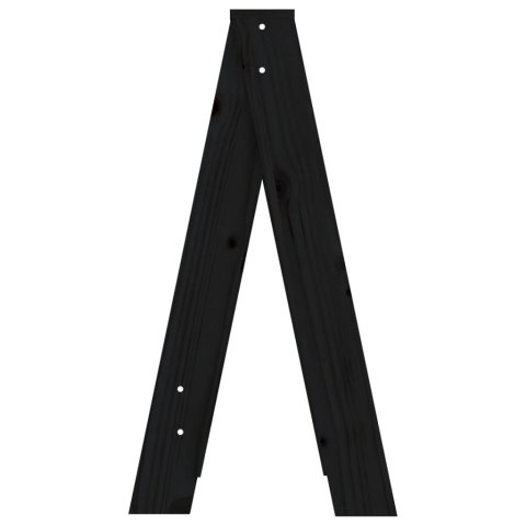 STOŁKI 2SZT CZARNE 40X40X75CM DREWNO SOSNOWE