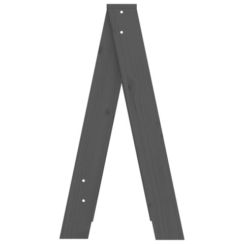 STOŁKI 2SZT SZARE 40X40X75CM DREWNO SOSNOWE