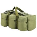 TORBA WOJSKOWA 3-W-1 W STYLU MILITARNYM 90L OLIWKOWA