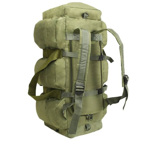 TORBA WOJSKOWA 3-W-1 W STYLU MILITARNYM 90L OLIWKOWA