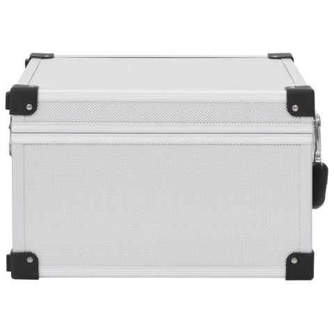 WALIZKA NA 40 PŁYT CD ALUMINIOWA ABS SREBRNA