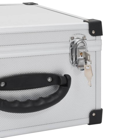 WALIZKA NA 40 PŁYT CD ALUMINIOWA ABS SREBRNA