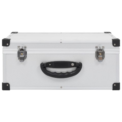 WALIZKA NA 60 PŁYT CD ALUMINIOWA ABS SREBRNA