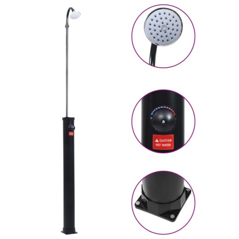 OGRODOWY PRYSZNIC SOLARNY CZARNY 215CM 8 L