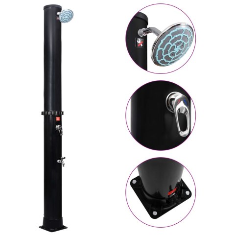 OGRODOWY PRYSZNIC SOLARNY Z KOŃCÓWKĄ PRYSZNICOWĄ I KRANEM 40 L