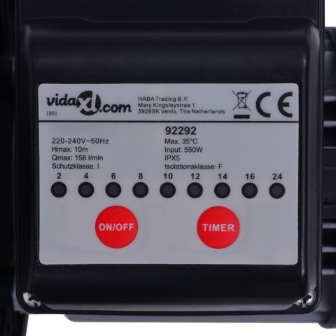 PIASKOWA POMPA FILTRUJĄCA Z ZEGAREM 550 W 50 L