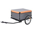 TRANSPORTOWA PRZYCZEPA ROWEROWA SZARO-POMARAŃCZOWA 65KG