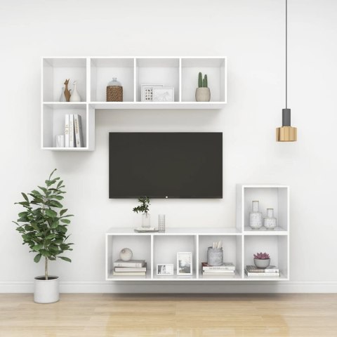 WISZĄCA SZAFKA TV BIAŁA 37X37X142,5CM