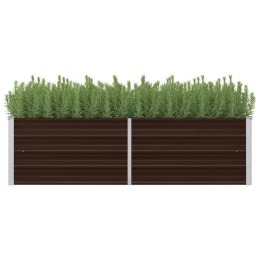 PODWYŻSZONA DONICA BRĄZOWA 160X40X45CM GALWANIZOWANA STAL