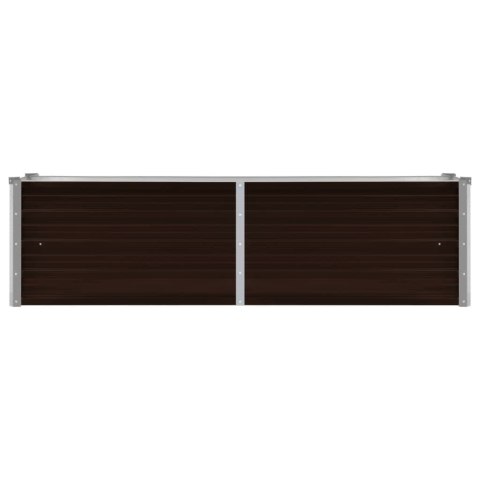 PODWYŻSZONA DONICA BRĄZOWA 160X40X45CM GALWANIZOWANA STAL