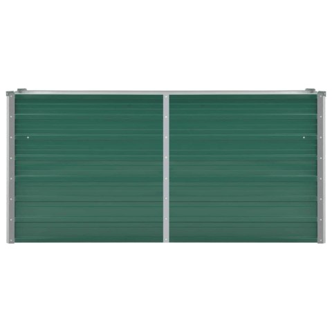 PODWYŻSZONA DONICA Z GALWANIZOWANEJ STALI 160X40X77CM ZIELONA