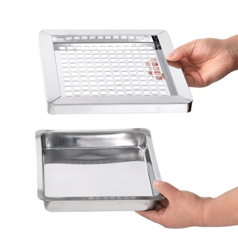 HOTELOWY KOSZ NA ŚMIECI Z POPIELNICZKĄ 45L STAL NIERDZEWNA