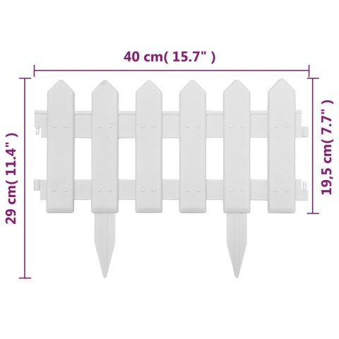 OBRZEŻA TRAWNIKOWE 25SZT BIAŁE 10M PP