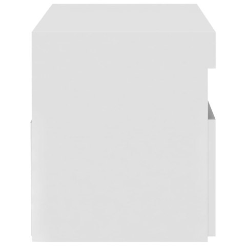 SZAFKA POD TV Z OŚWIETLENIEM LED BIAŁA 75X35X40CM