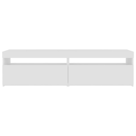 SZAFKI POD TV Z OŚWIETLENIEM LED 2 SZT BIAŁE 75X35X40CM