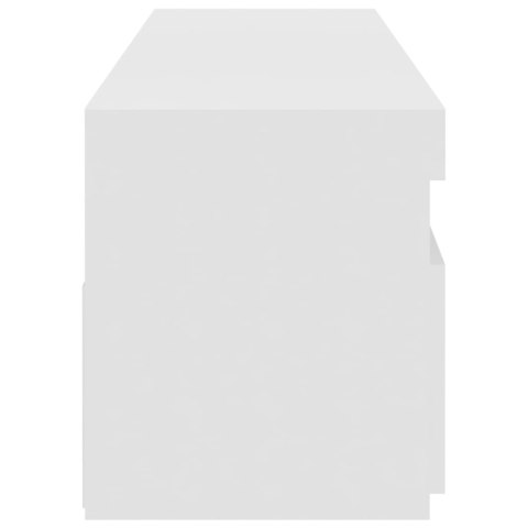 SZAFKI POD TV Z OŚWIETLENIEM LED 2 SZT BIAŁE 75X35X40CM