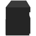 SZAFKI POD TV Z OŚWIETLENIEM LED 2 SZT CZARNE 75X35X40CM