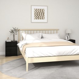 SZAFKI NOCNE 2 SZT. CZARNE 40X31X50CM DREWNO SOSNOWE