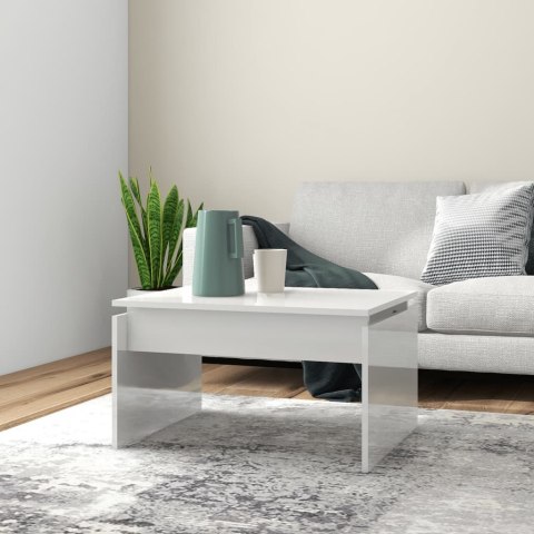 STOLIK KAWOWY BIAŁY POŁYSK 68X50X38CM