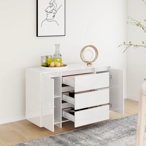 KOMODA Z 3 SZUFLADAMI BIAŁA POŁYSK 120X41X75CM