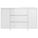 KOMODA Z 3 SZUFLADAMI BIAŁA POŁYSK 120X41X75CM