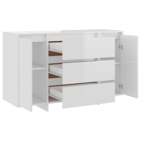 KOMODA Z 3 SZUFLADAMI BIAŁA POŁYSK 120X41X75CM