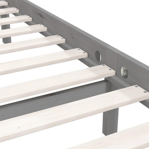 RAMA ŁÓŻKA SZARA DREWNO SOSNOWE 200X200CM