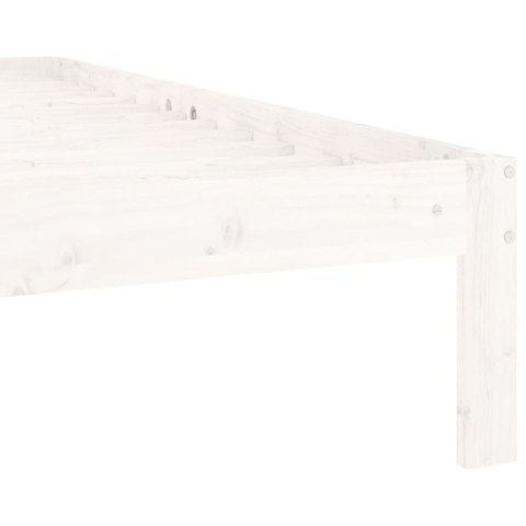 RAMA ŁÓŻKA BIAŁA DREWNO SOSNOWE 120X200CM