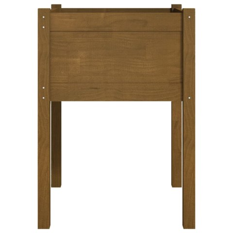 DONICE OGRODOWE 2 SZT. MIODOWY BRĄZ 50X50X70CM SOSNOWE