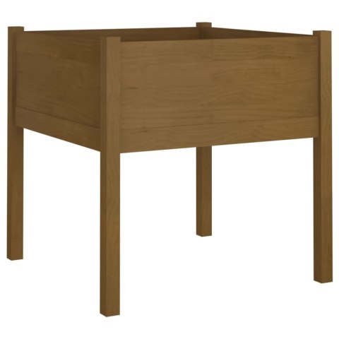 DONICE OGRODOWE 2 SZT. MIODOWY BRĄZ 70X70X70CM SOSNOWE