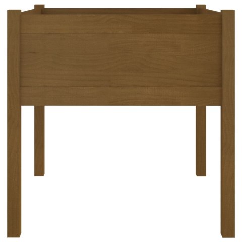 DONICE OGRODOWE 2 SZT. MIODOWY BRĄZ 70X70X70CM SOSNOWE