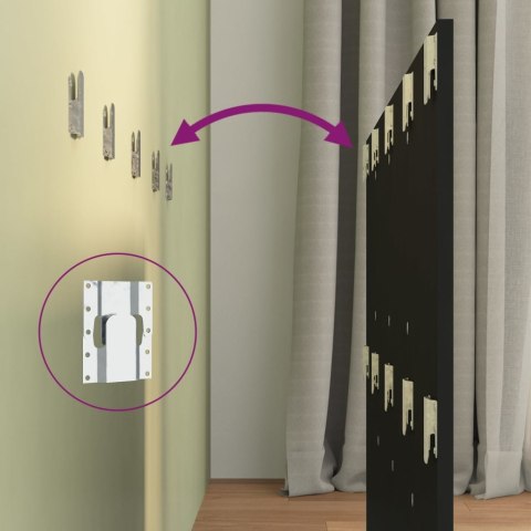 WEZGŁOWIE ŁÓŻKA CZARNE 120X15X80CM