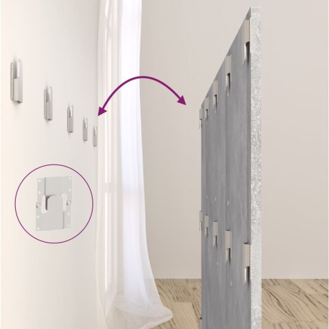 WEZGŁOWIE ŁÓŻKA SZAROŚĆ BETONU 160X15X80CM