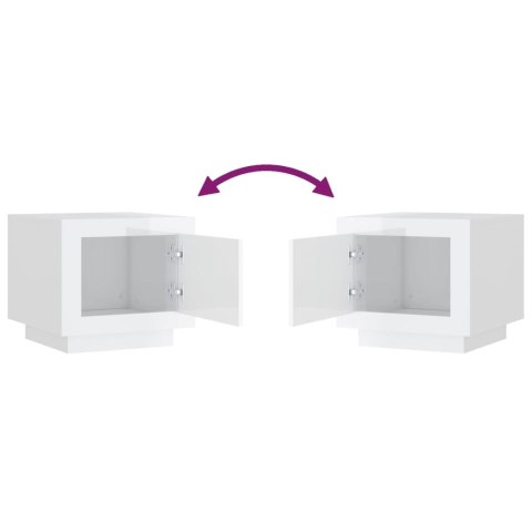 STOLIK KAWOWY BIAŁY POŁYSK 51X50X45CM