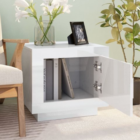 STOLIK KAWOWY BIAŁY POŁYSK 51X50X45CM