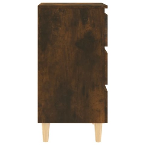 2 SZAFKI NOCNE PRZYDYMIONY DĄB 40X35X69CM DREWNIANE NÓŻKI