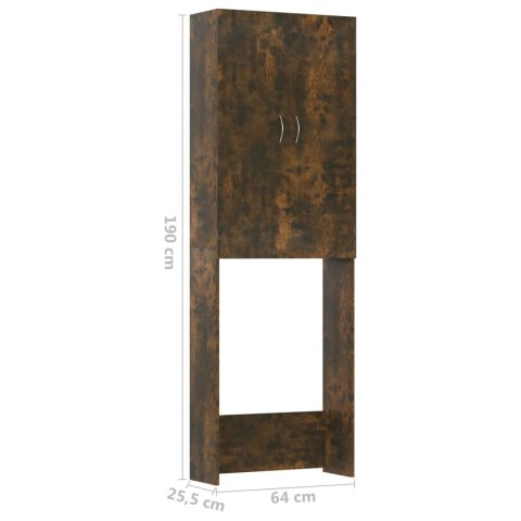 SZAFKA ŁAZIENKOWA NA PRALKĘ PRZYDYMIONY DĄB 64X25,5X190CM