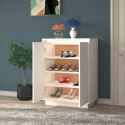 SZAFKA NA BUTY BIAŁA 60X35X80CM DREWNO SOSNOWE