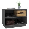 SZAFKA NA BUTY SZARA 60X34X45CM DREWNO SOSNOWE