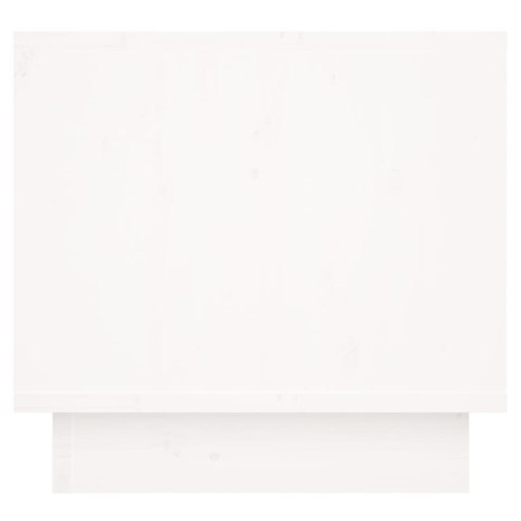 SZAFKI NOCNE 2 SZT. BIAŁE 35X34X32CM DREWNO SOSNOWE