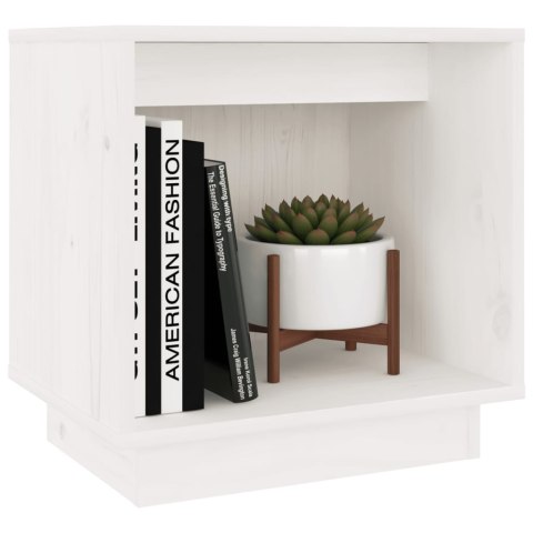 SZAFKI NOCNE 2 SZT. BIAŁE 40X30X40CM DREWNO SOSNOWE