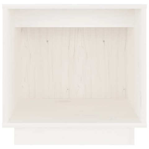 SZAFKI NOCNE 2 SZT. BIAŁE 40X30X40CM DREWNO SOSNOWE