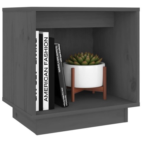 SZAFKI NOCNE 2 SZT. SZARE 40X30X40CM DREWNO SOSNOWE