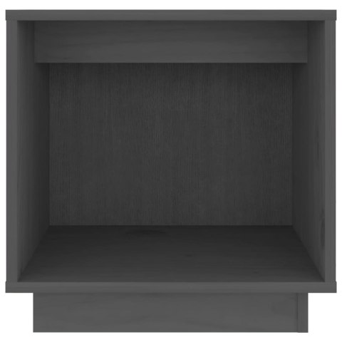 SZAFKI NOCNE 2 SZT. SZARE 40X30X40CM DREWNO SOSNOWE