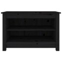 SZAFKA NA BUTY CZARNA 70X38X45,5CM DREWNO SOSNOWE